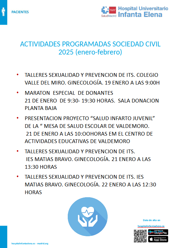 Actividades Programadas del Hospital Universitario Infanta Elena